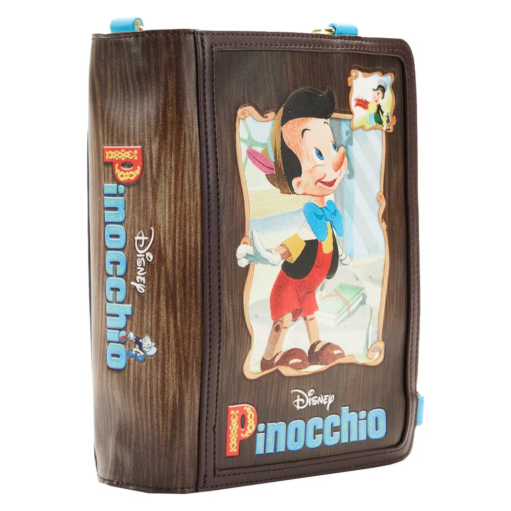 Loungefly Disney Classic Books Pinocchio Convertible Crossbody - Side View