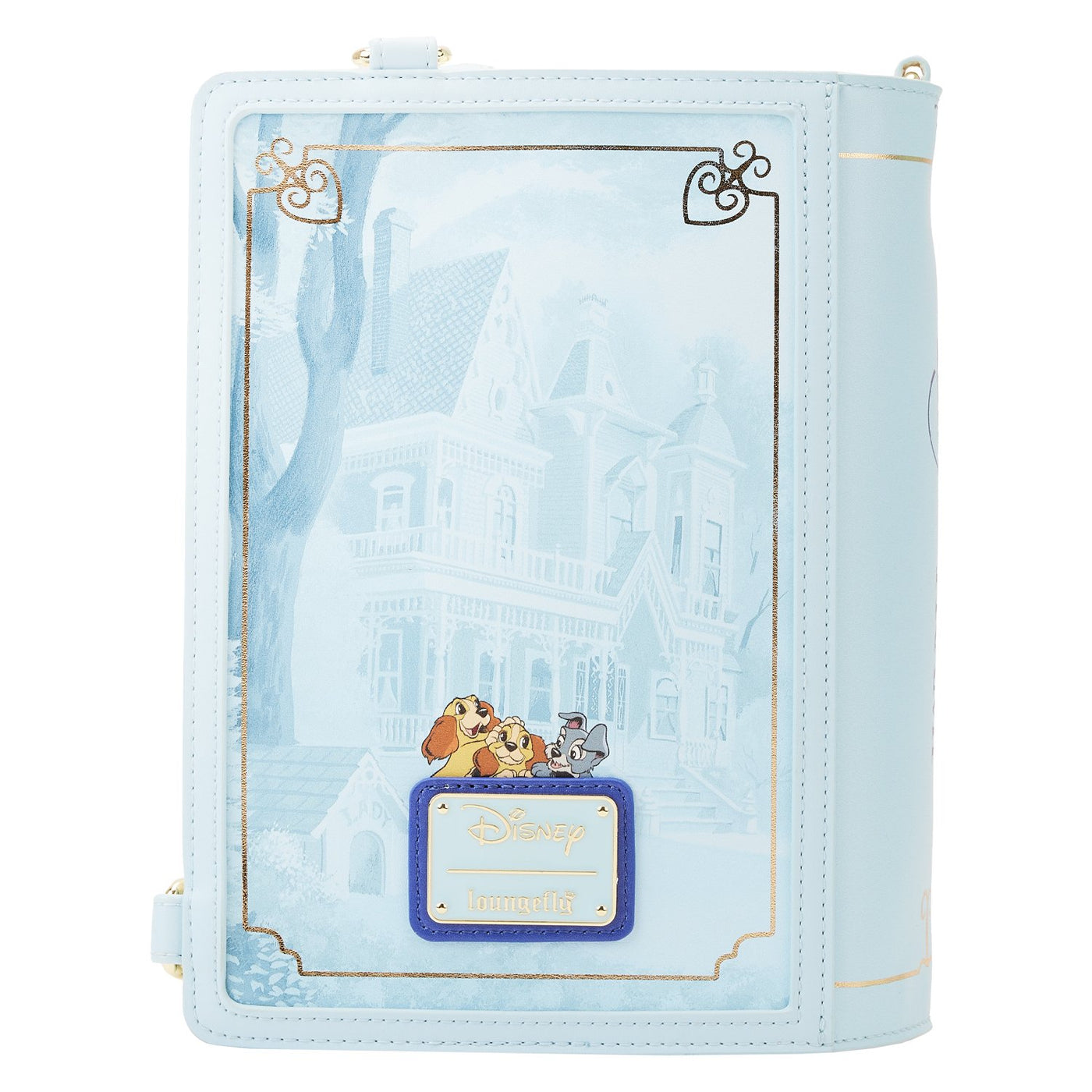 671803448377 - Loungefly Disney Lady and the Tramp Classic Book Convertible Crossbody - Back