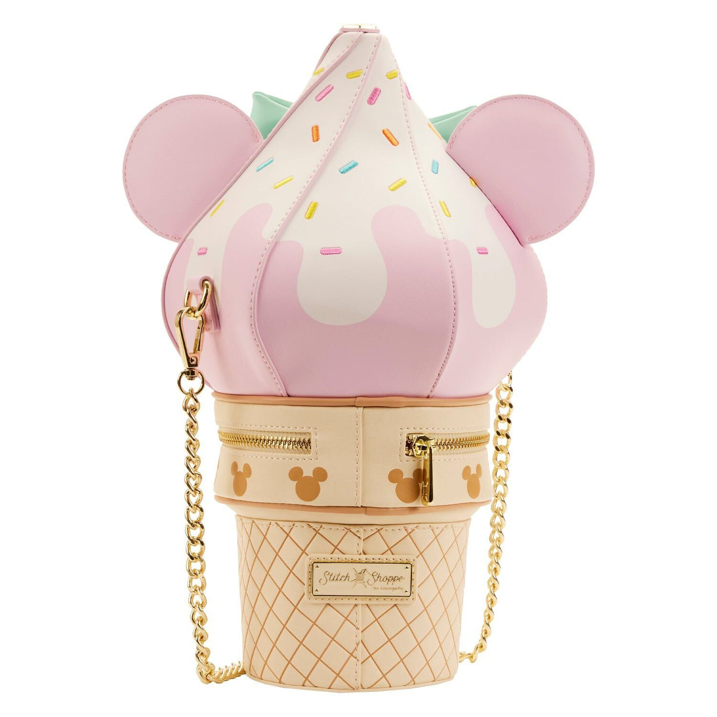 Stitch Shoppe by Loungefly Disney Minnie Soft Serve Ice Cream Crossbody Bag - Back - 671803421424