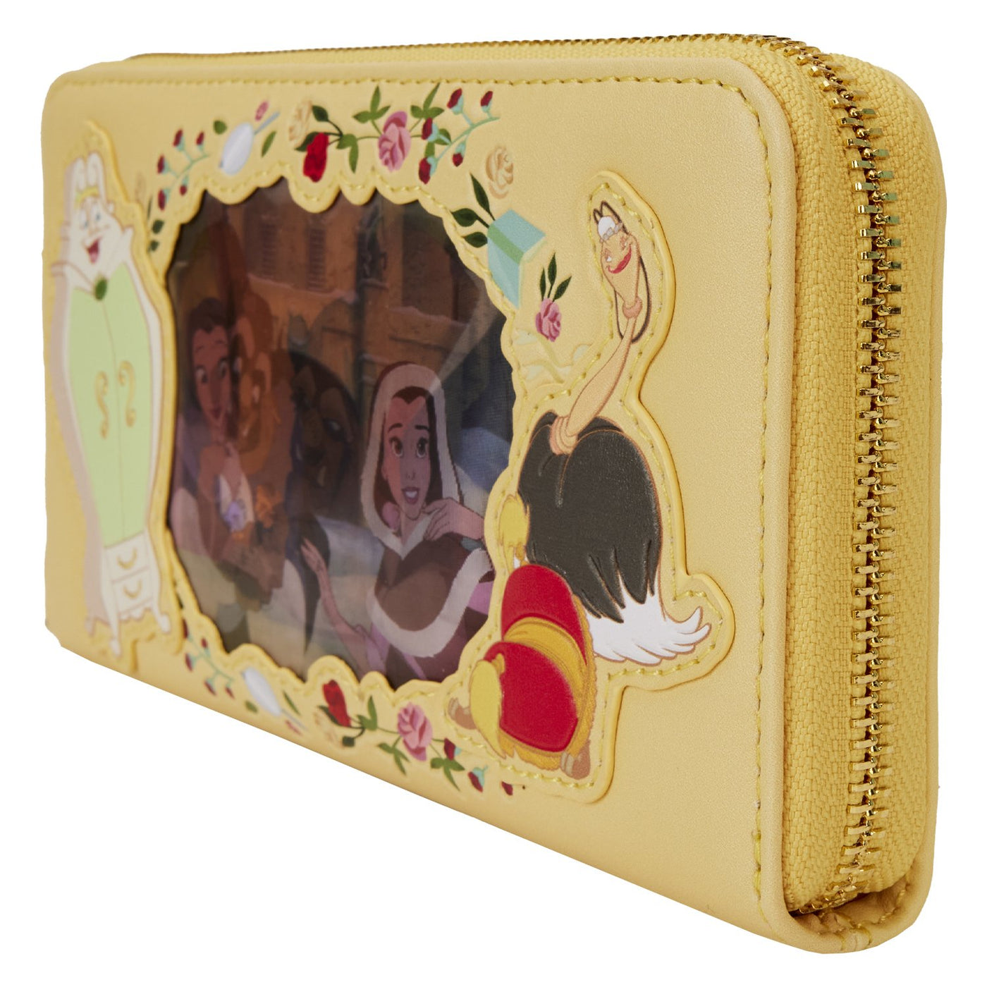 Loungefly Disney Beauty and the Beast Belle Princess Lenticular Wristlet - Side View