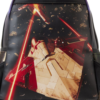 Loungefly Star Wars Episode Two Attack of the Clones Scene Mini Backpack - Backside Print
