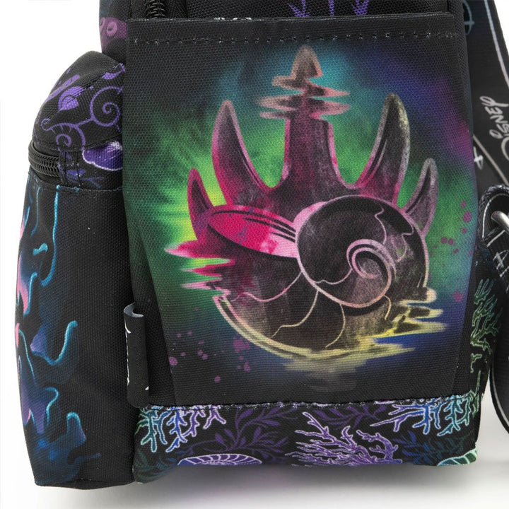 WondaPop Disney Villains The Little Mermaid Ursula 13" Nylon Mini Backpack - Side Pocket