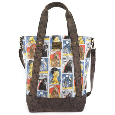 LOUNGEFLY X STAR WARS CARDS TOTE CROSSBODY - FRONT