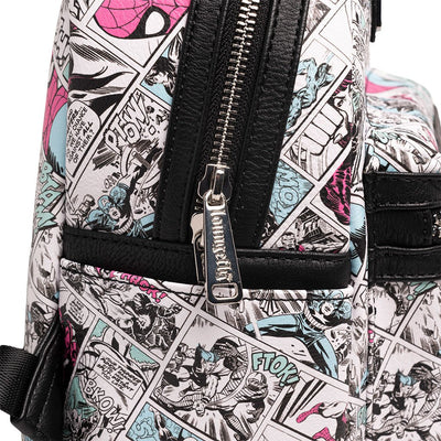 707 Street Exclusive - Loungefly Marvel Retro Comics Allover Print Mini Backpack - Side