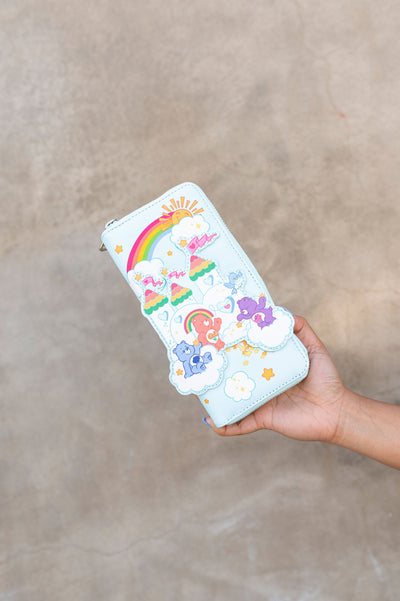 Loungefly Care Bears Care-A-Lot Castle Zip-Around Wallet - FrontCare Bears Care-A-Lot Castle Zip-Around Wallet - IRL Front