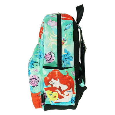 WondaPop Disney The Little Mermaid Ariel and Flounder Nylon Mini Backpack - Side 1