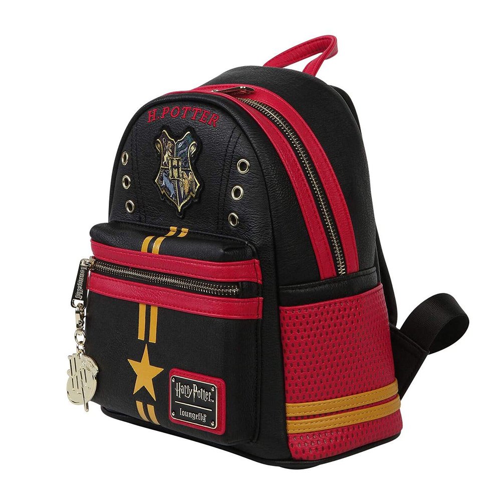 Loungefly Harry Potter Quidditch Uni. Faux Leather Backpack - SIDE