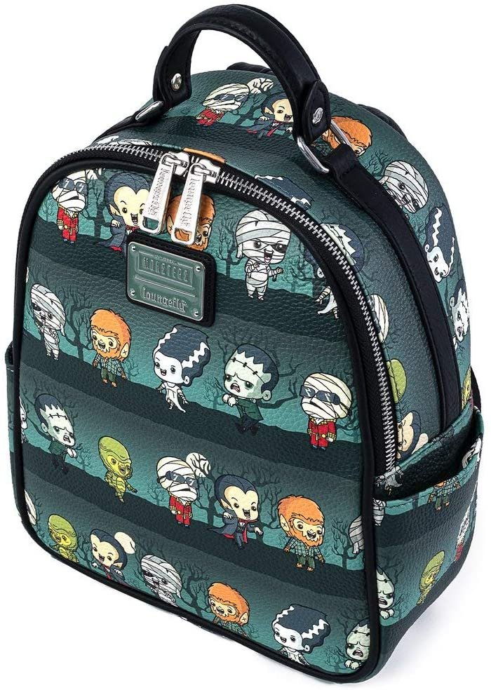 Loungefly Universal Monsters Chibi Allover Print Mini Backpack