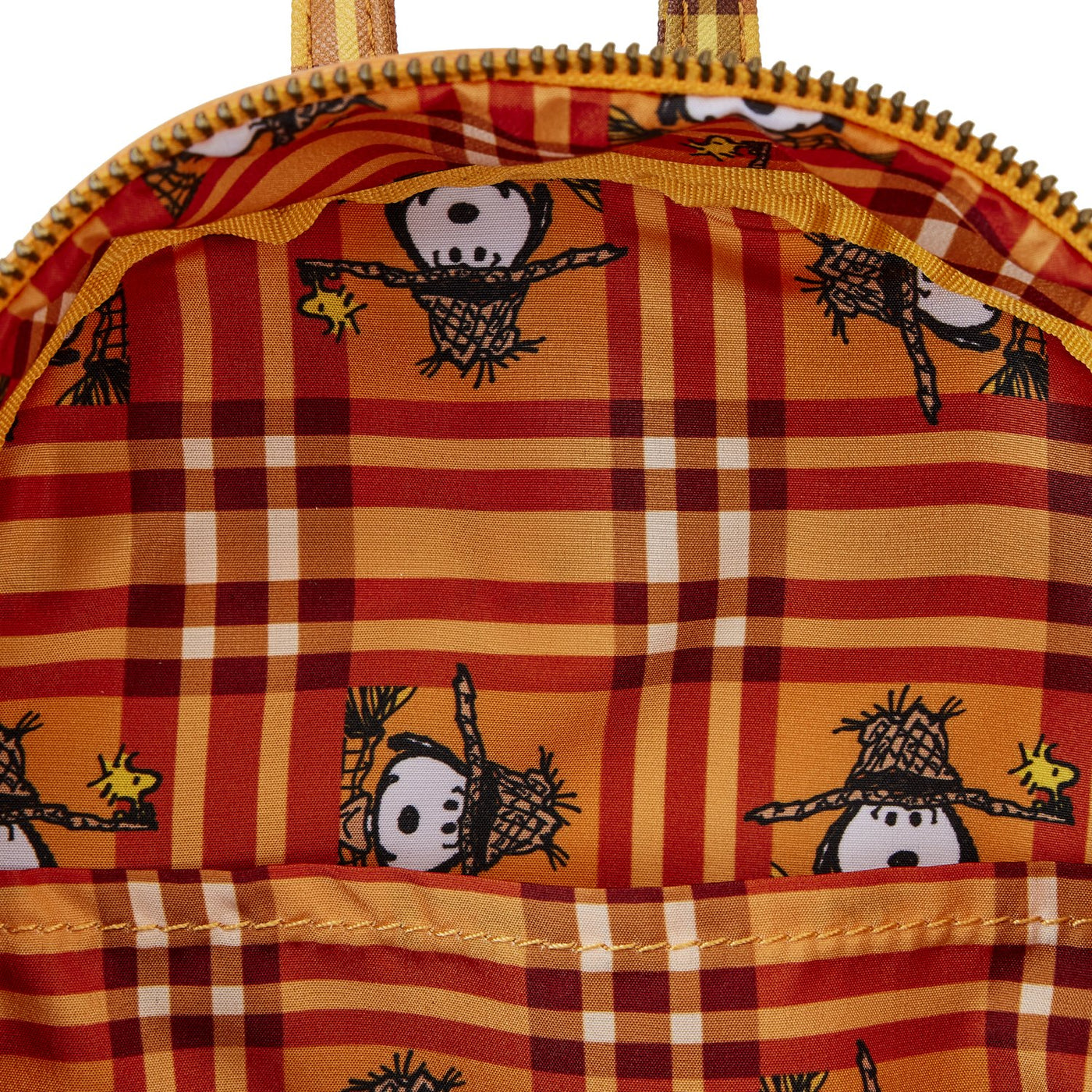 Loungefly Peanuts Snoopy Scarecrow Cosplay Mini Backpack - Interior Lining