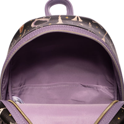 Loungefly Disney Hocus Pocus Glow in the Dark Spell Mini Backpack - Entertainment Earth Ex - Interior Lining