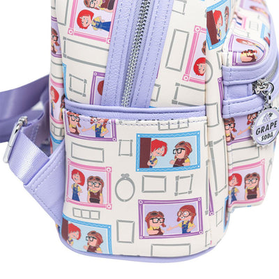 707 Street Exclusive -  Loungefly Disney Pixar Young Carl and Ellie Mini Backpack - Side Pocket