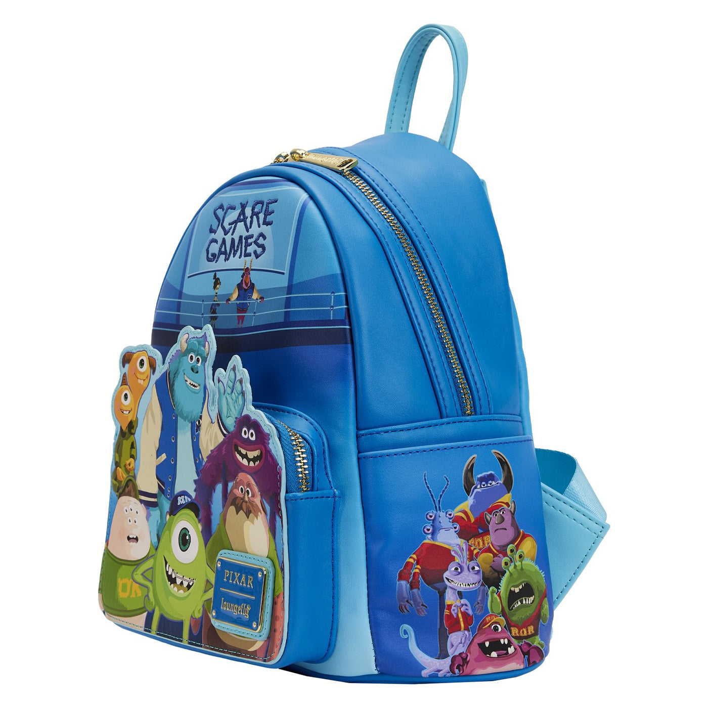 Loungefly Pixar Monsters University Scare Games Mini Backpack - Side View
