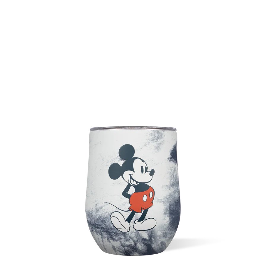 Corkcicle Disney Tie Dye Mickey Mouse 12oz Stemless Cup - Front