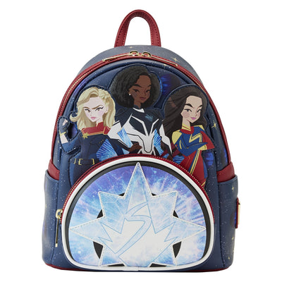 671803392984 - Loungefly Marvel The Marvels Group Mini Backpack - Front