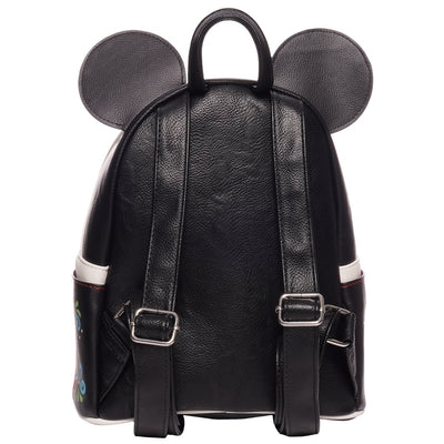 671803441897 - Loungefly Disney Mickey Mouse Dia de los Muertos Sugar Skull Mini Backpack - Entertainment Earth Ex - Back