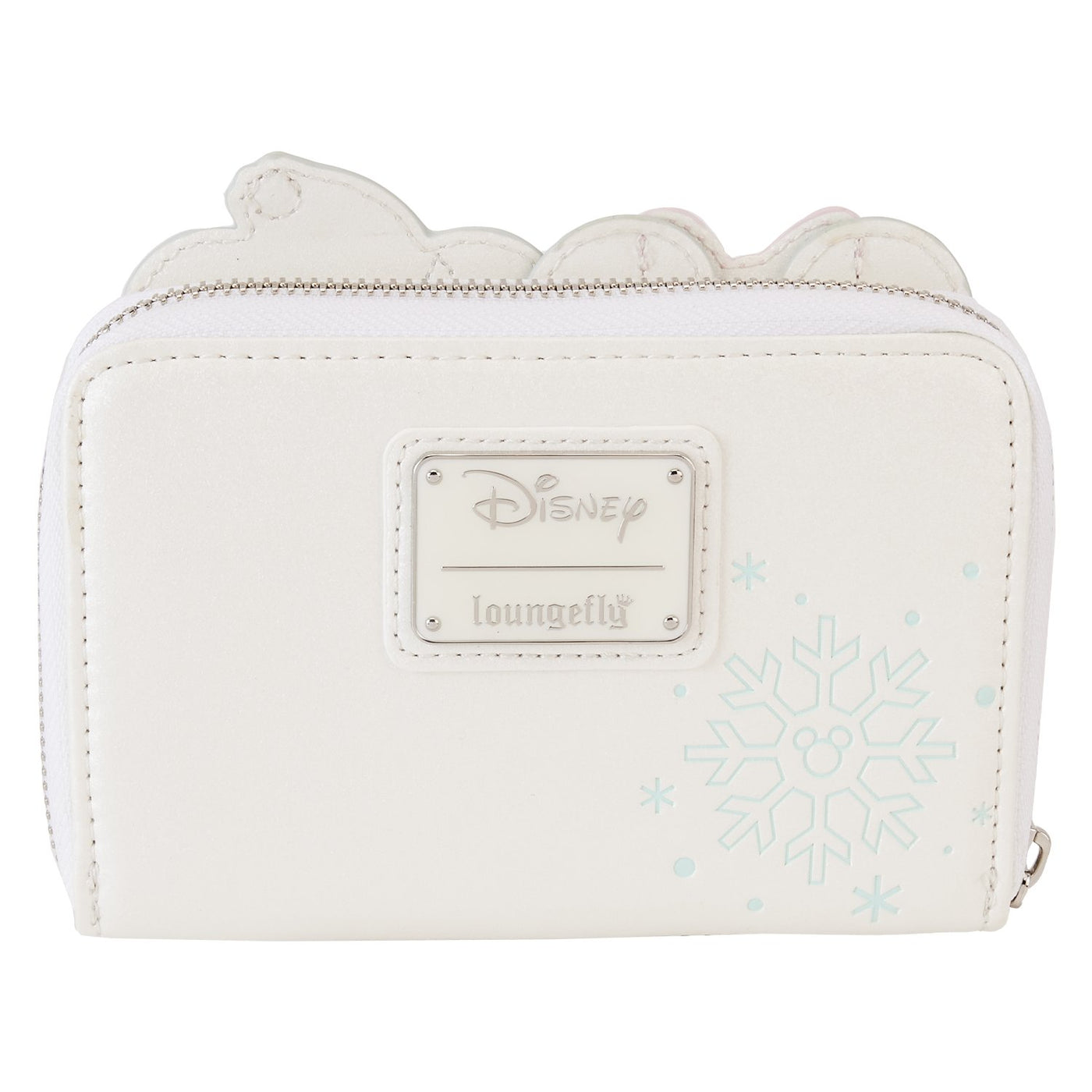 Loungefly Disney Mickey and Minnie Pastel Snowman Zip-Around Wallet - Back
