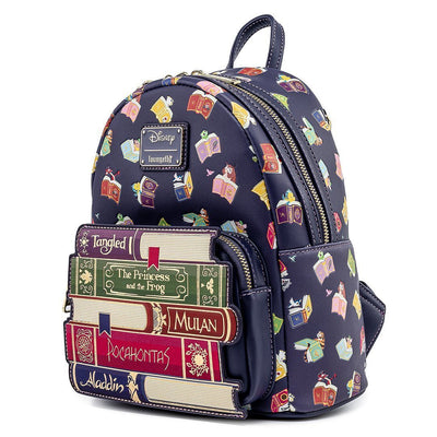 Loungefly Disney Princess Books Allover Print Mini Backpack