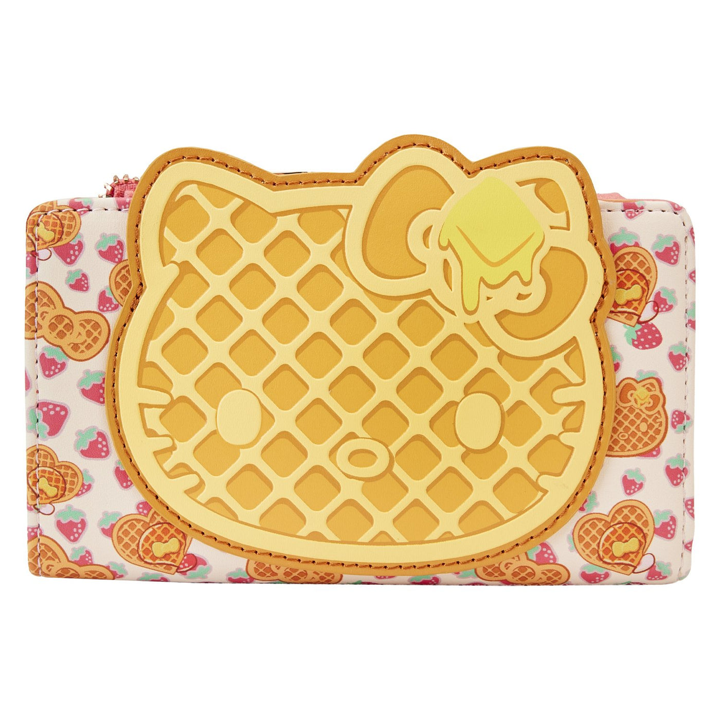 671803458154 - Loungefly Sanrio Hello Kitty Breakfast Waffle Flap Wallet - Front