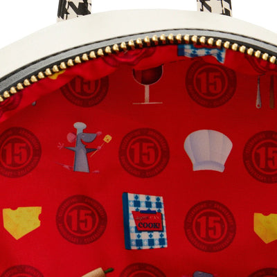 Loungefly Disney Pixar Ratatouille 15th Anniversary Little Chef Mini Backpack - Interior Lining