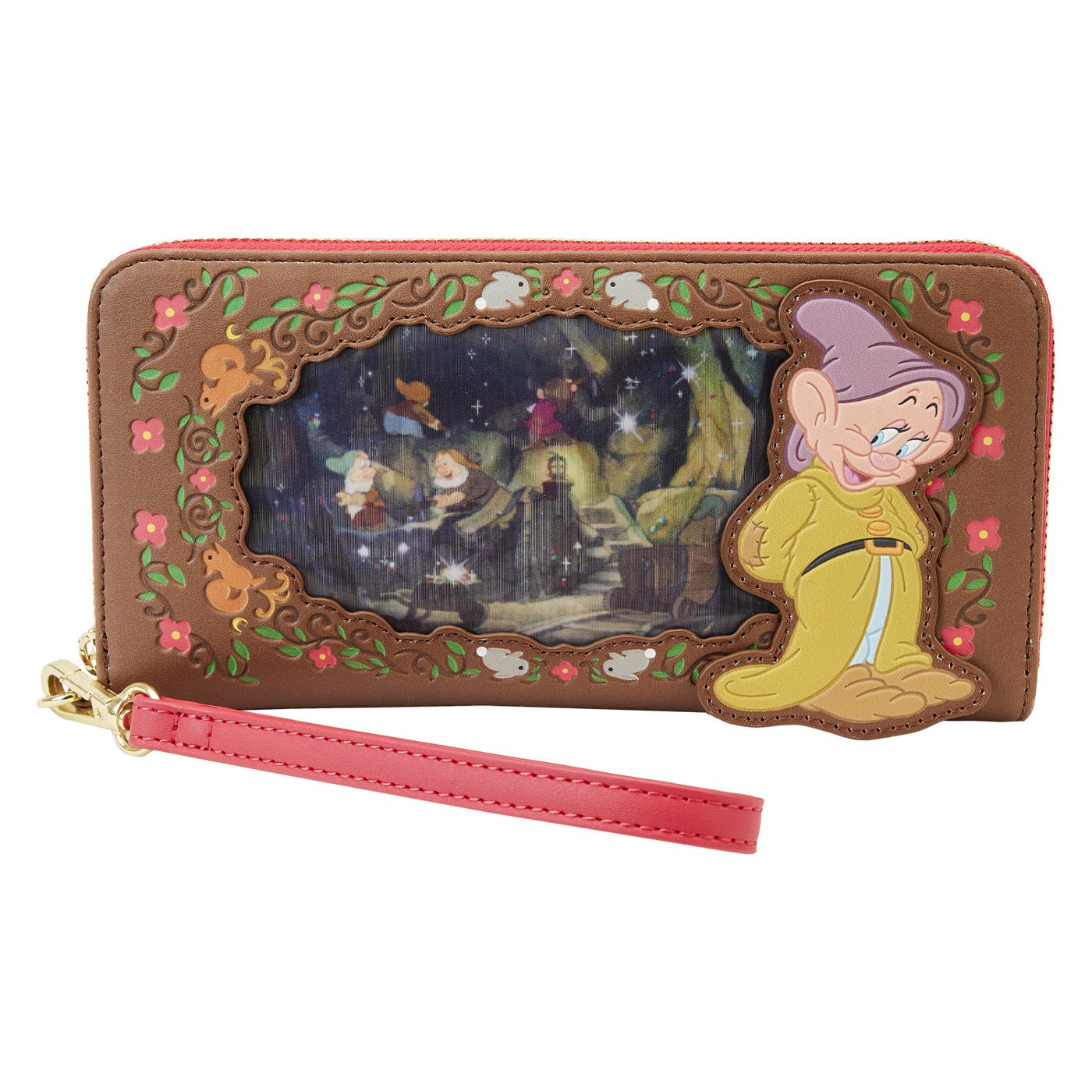 Loungefly Disney Snow White Lenticular Princess Series Zip-Around Wristlet - Front - 671803457966