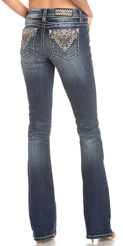 Abstract Diamond Bootcut Jeans