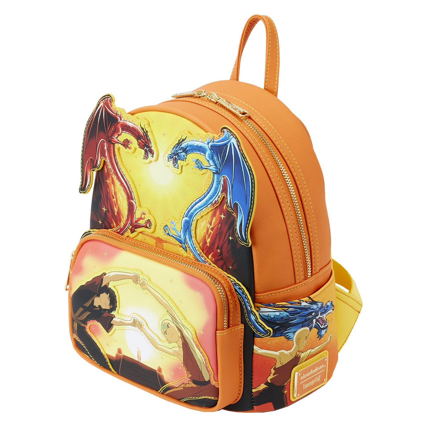 671803395190 - Loungefly Nickelodeon Avatar The Last Airbender The Fire Dance Mini Backpack - Top View