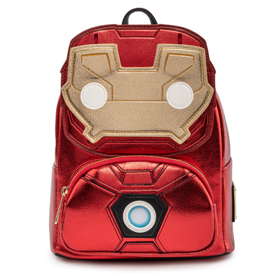 Pop! Loungefly Disney Marvel Iron Man Light-Up Mini Backpack - Front