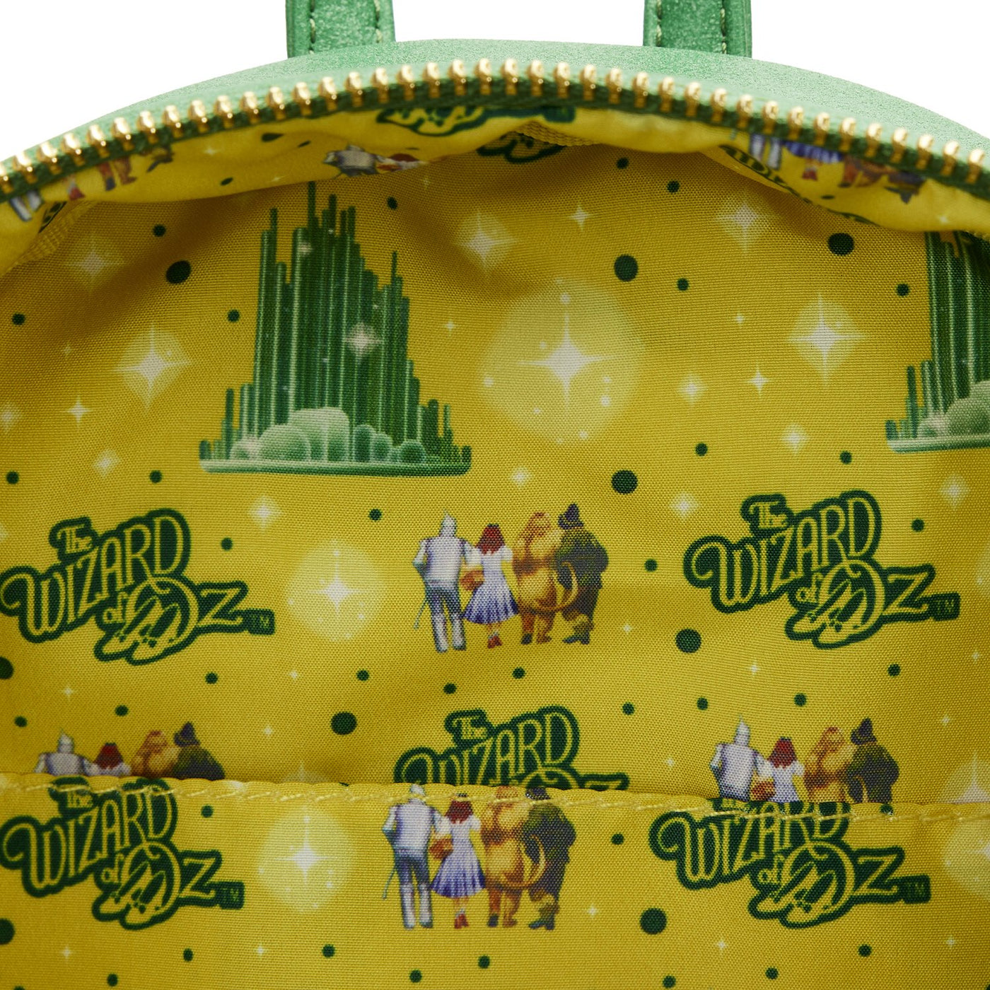 Loungefly Warner Brothers Wizard of Oz Emerald City Mini Backpack - Interior Lining