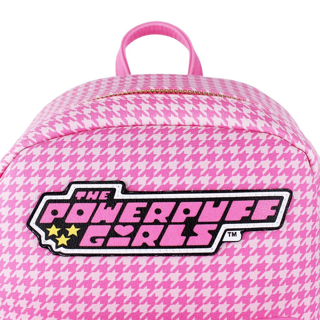 Cakeworthy Powerpuff Girls Houndstooth Mini Backpack - Applique Close Up