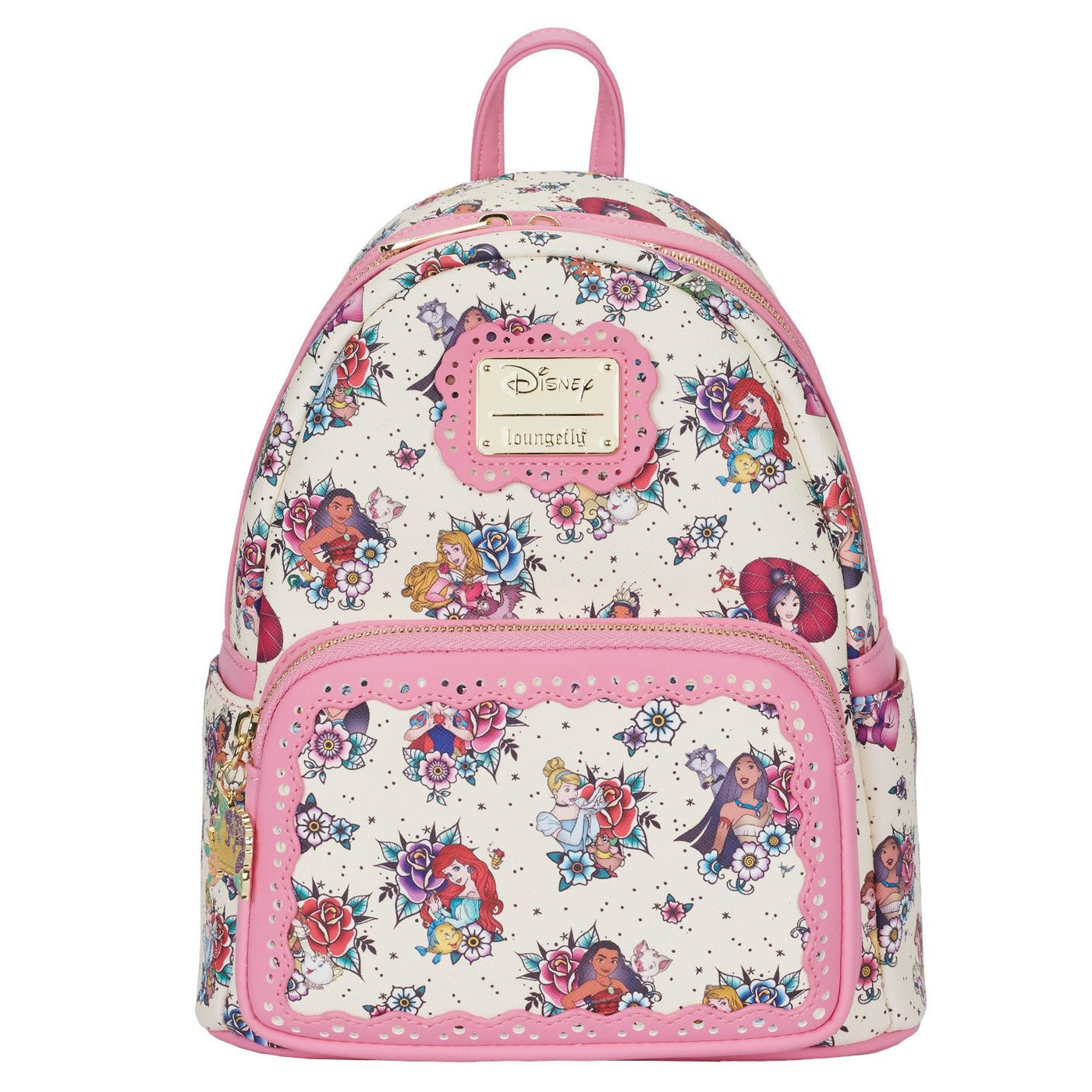 Loungefly Disney Princess Tattoo Allover Print Mini Backpack - Front