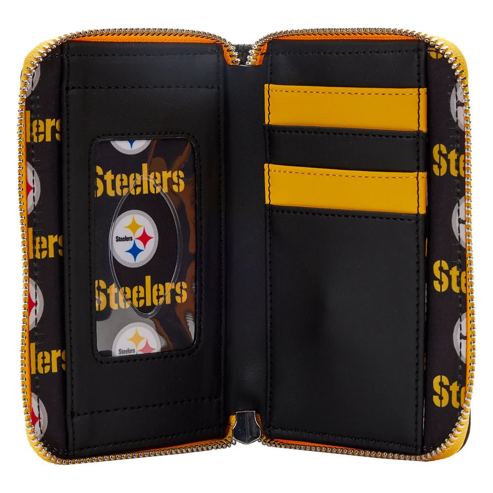 Loungefly NFL Pittsburg Steelers Patches Zip-Around Wallet - Interior