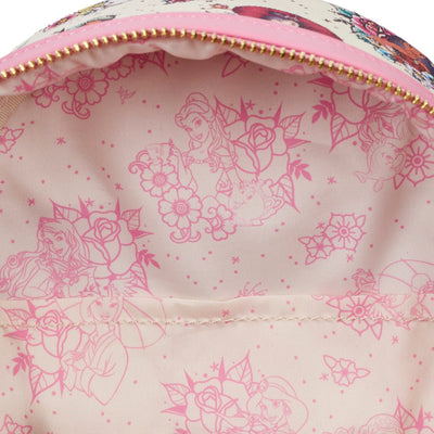 Loungefly Disney Princess Tattoo Allover Print Mini Backpack - Interior Lining