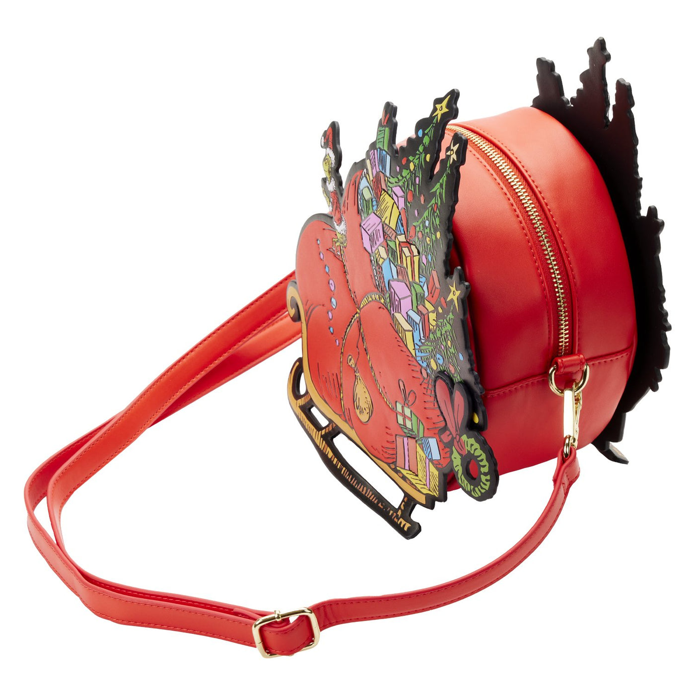 Loungefly Dr Seuss Grinch Sleigh Crossbody - Top View