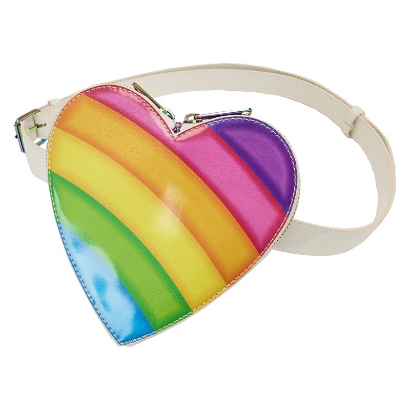 Loungefly Lisa Frank Logo Heart Detachable Rainbow Bag Mini Backpack - Detachable Bag