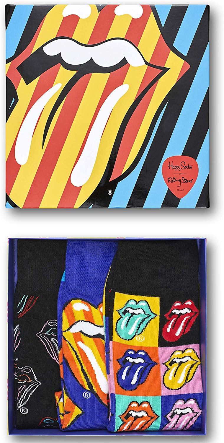 Happy Socks Rolling Stones Colorful Socks Box Set 3-Pack