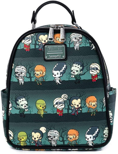 Loungefly Universal Monsters Chibi Allover Print Mini Backpack