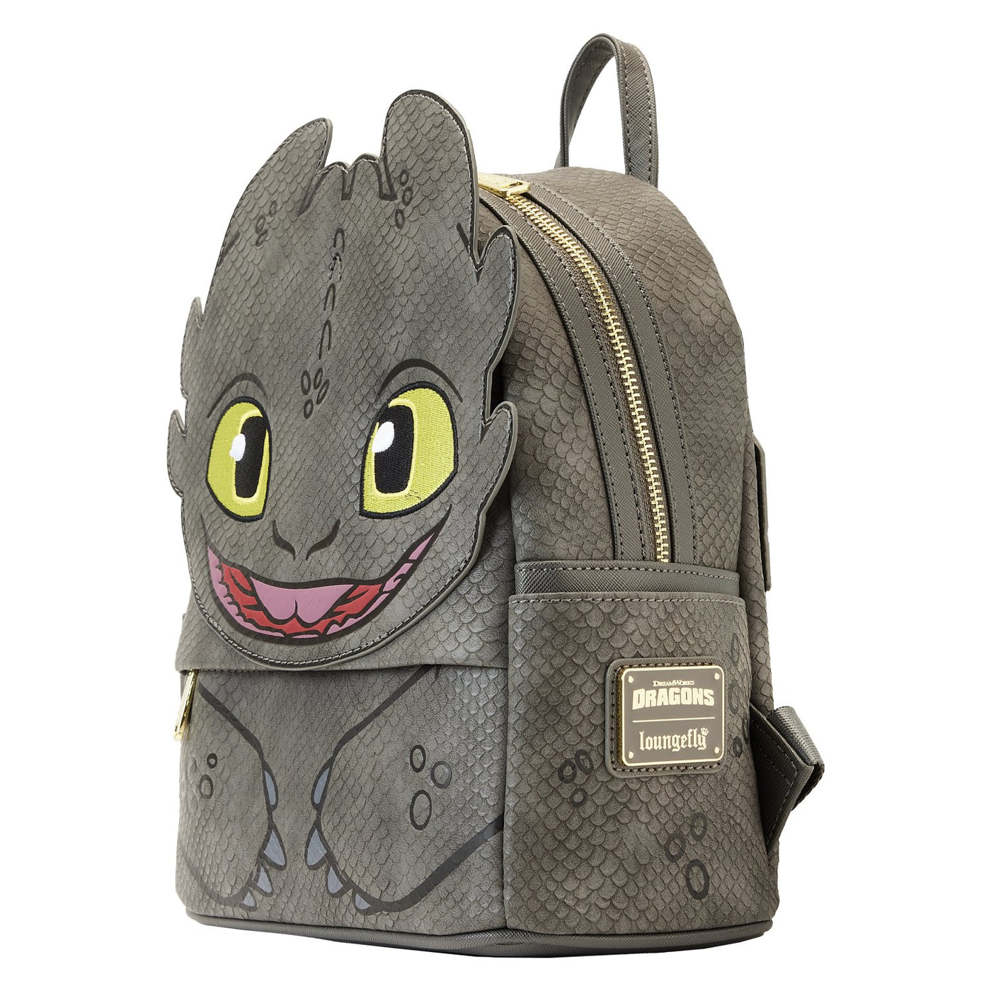 671803392670 - Loungefly Dreamworks How to Train Your Dragon Toothless Cosplay Mini Backpack - Side View