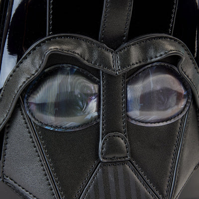 671803441651 - Loungefly Star Wars Darth Vader Figural Helmet Crossbody Bag - Eyes Close Up