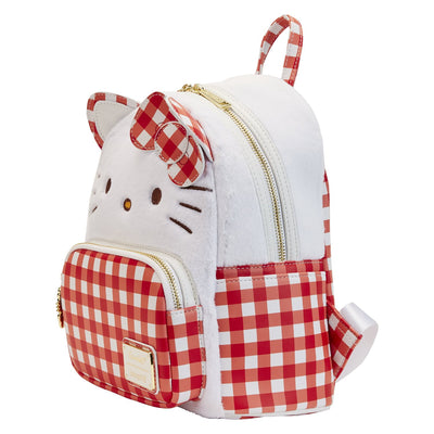 671803447134 - Loungefly Sanrio Hello Kitty Gingham Cosplay Mini Backpack - Side