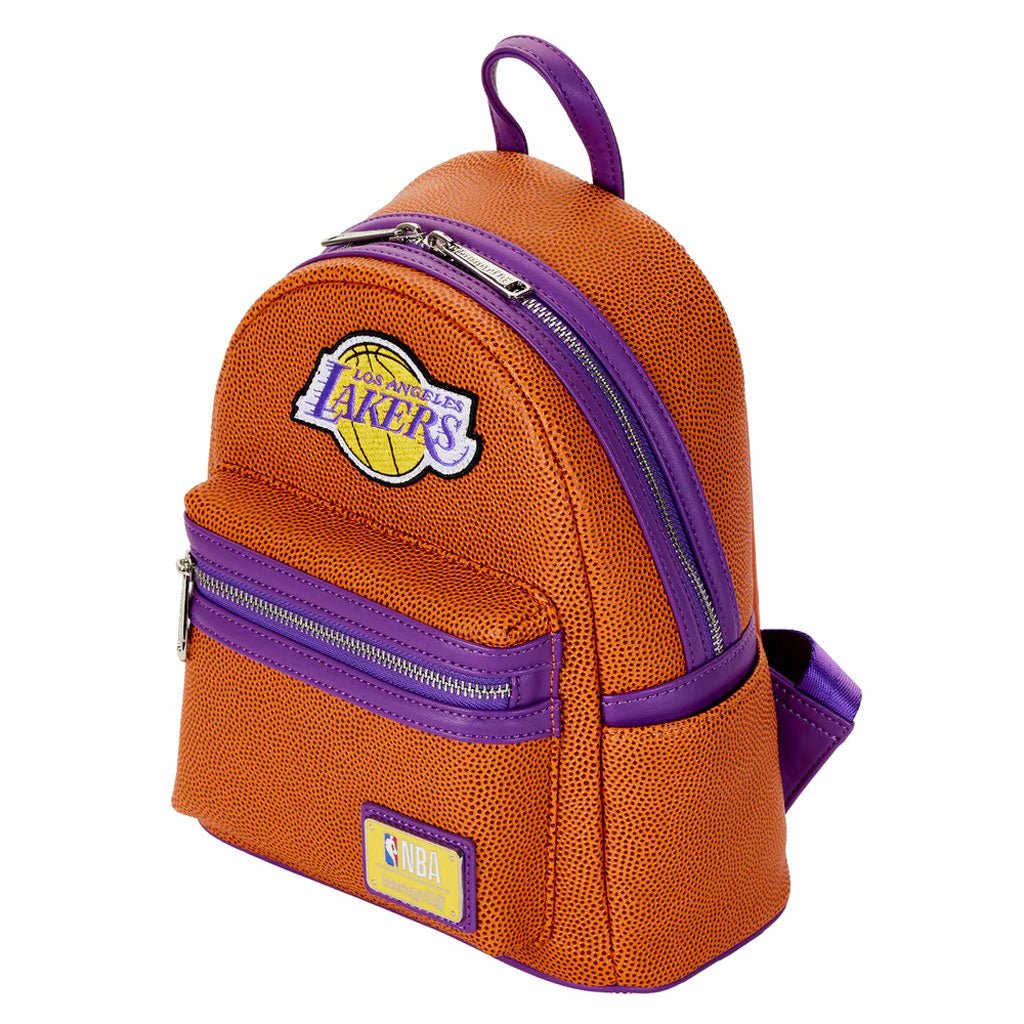 NBA Los Angeles Lakers Basketball Logo Mini Backpack - Top View