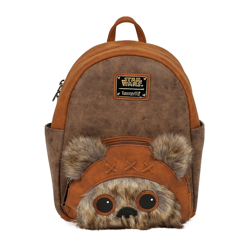 Loungefly Star Wars Ewok Faux Leather Mini Backpack - FRONT
