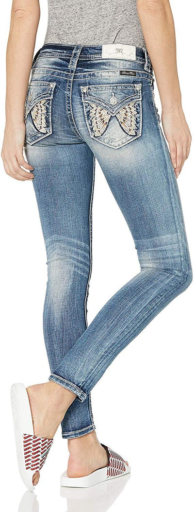 Feathered Out Skinny Jeans