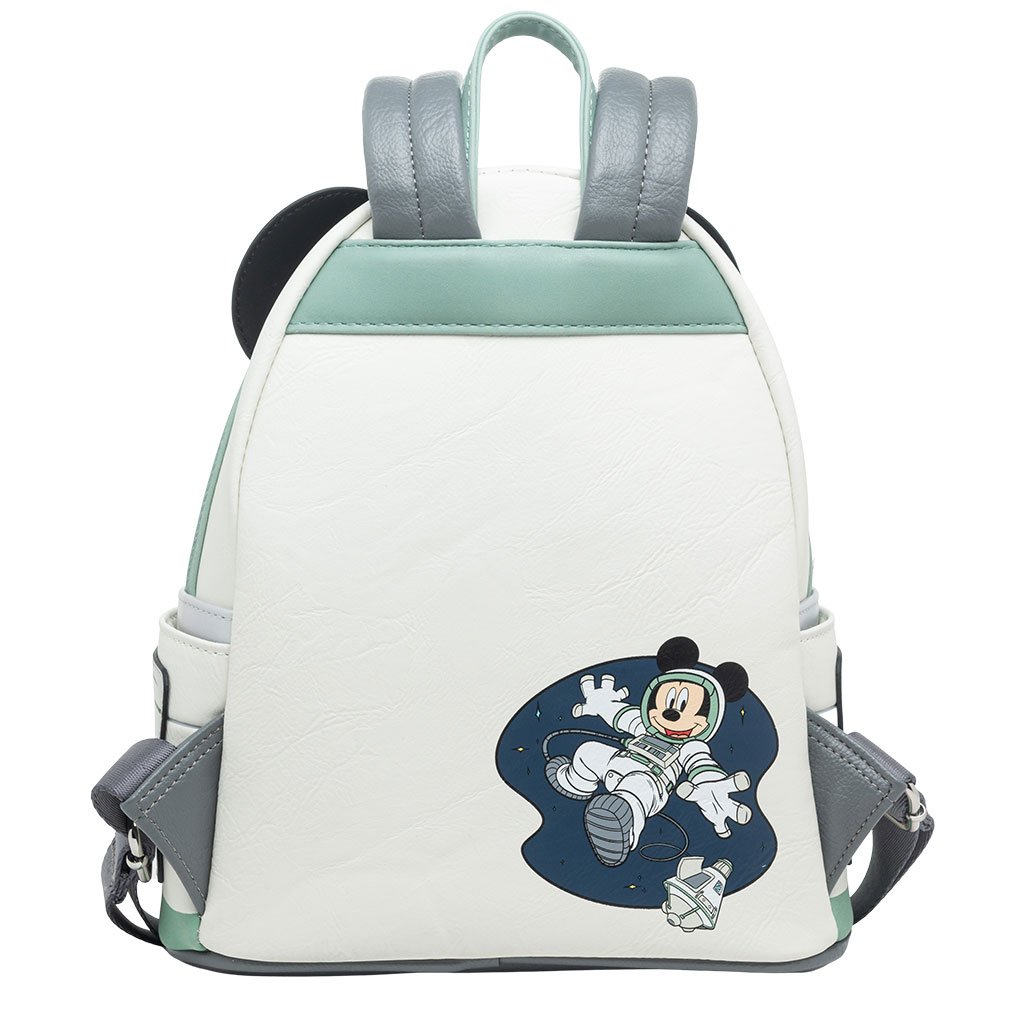 671803464285 - 707 Street Exclusive - Loungefly Disney Glow in the Dark Mickey Mouse Spaceman Cosplay Mini Backpack - Back