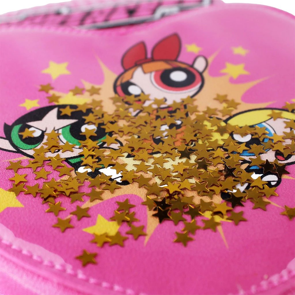 Cakeworthy Powerpuff Girls Houndstooth Mini Backpack - Glitter Close Up