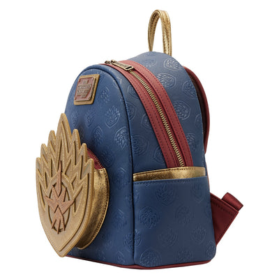 671803462519 - Loungefly Marvel Guardians of the Galaxy 3 Ravager Badge Mini Backpack - Side View
