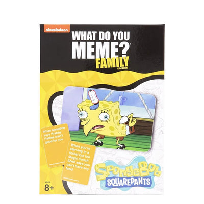810816031200 - WHAT DO YOU MEME?® Nickelodeon SpongeBob SquarePants Family Edition Family Card Game - Front