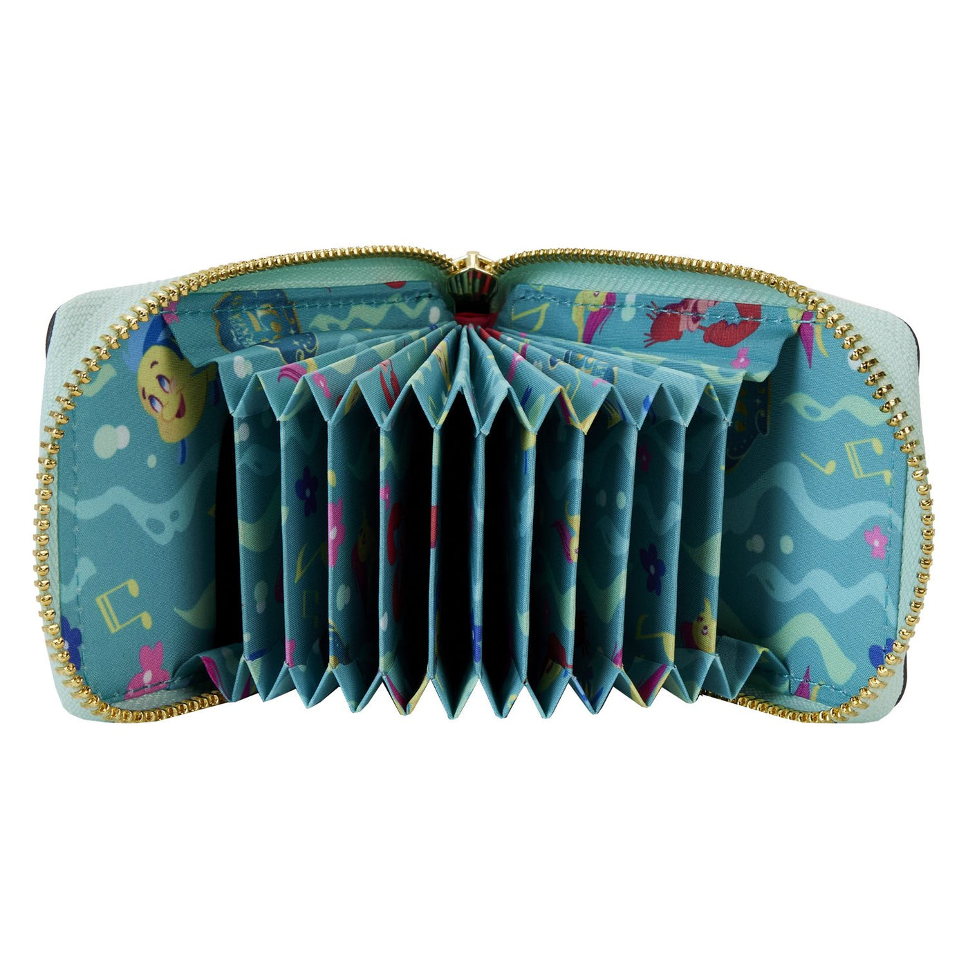 Loungefly Disney The Little Mermaid 35th Anniversary Life is the Bubbles Accordion Wallet - Interior View