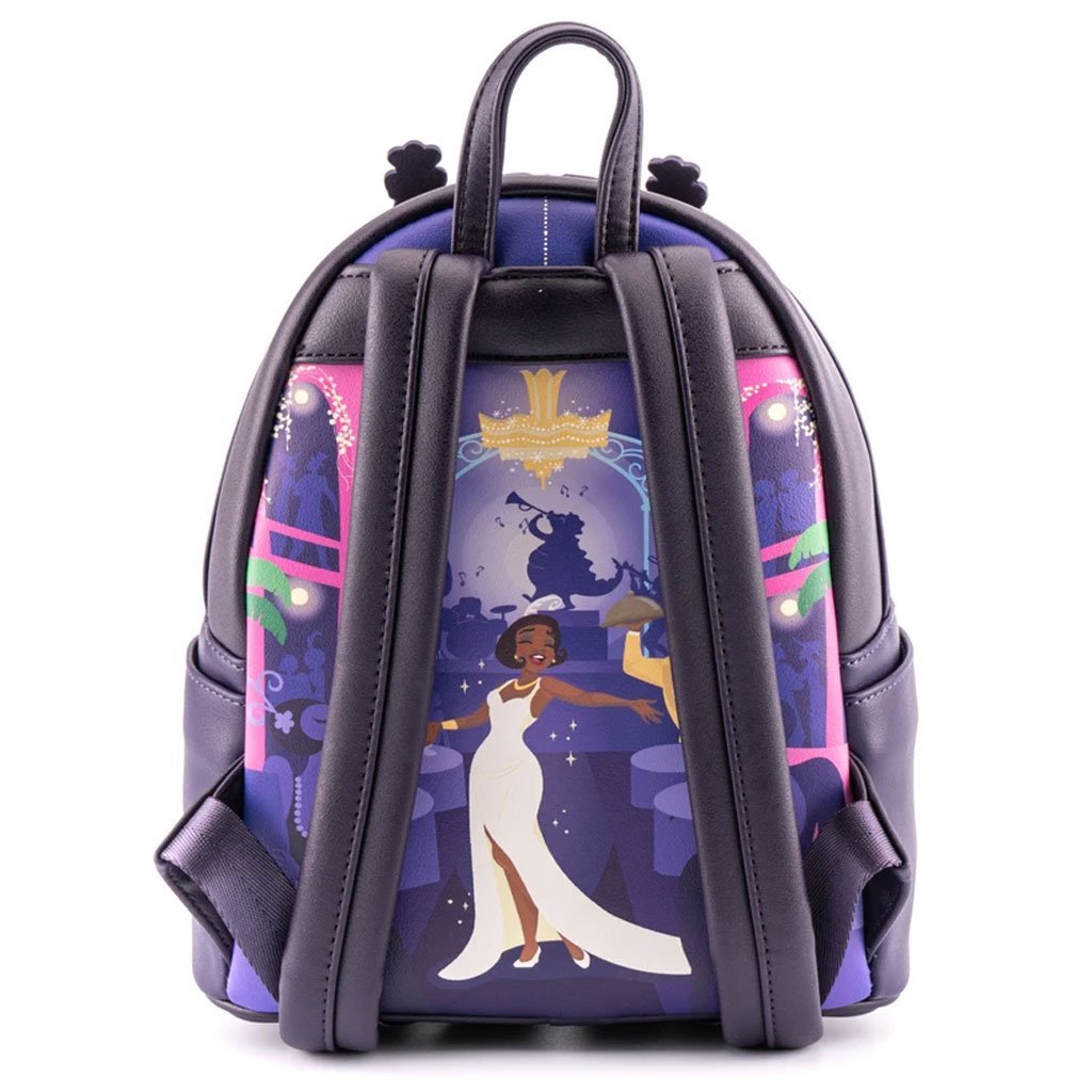 Loungefly Disney Princess and the Frog Tiana's Palace Mini Backpack Back Straps