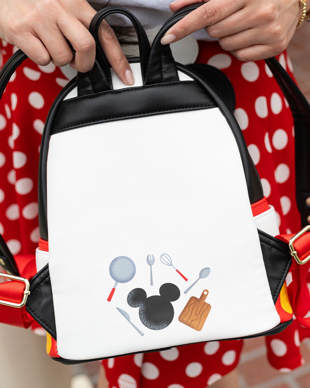 707 Street Exclusive - Loungefly Disney Chef Mickey Cosplay Mini Backpack - IRL Back