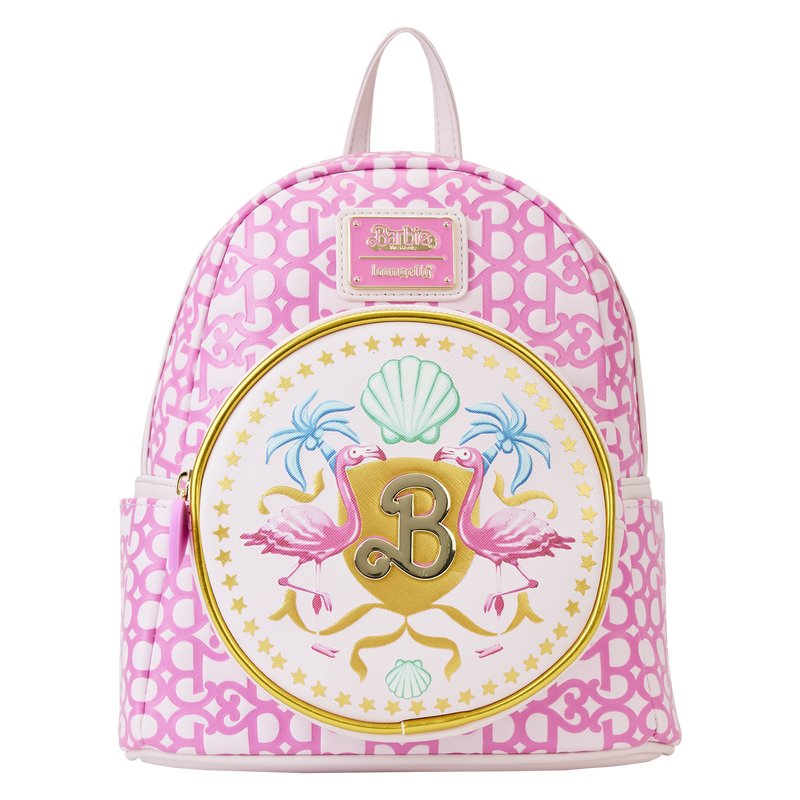 671803471283 - Loungefly Mattel Barbie Movie Logo Mini Backpack - Front